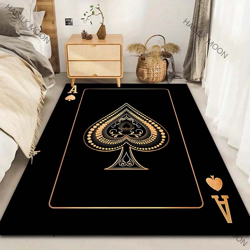 Luxury Home Textiles Usa - Karpet Pola As Sekop Kartu Remi