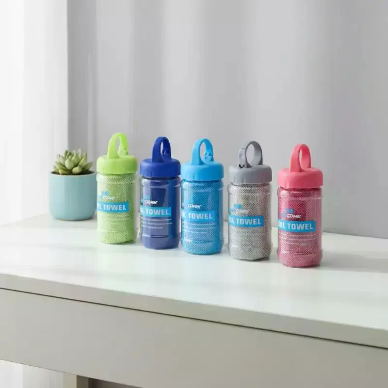 Home Textiles Face Towel - Handuk Pendingin Cepat Kering Dengan Botol