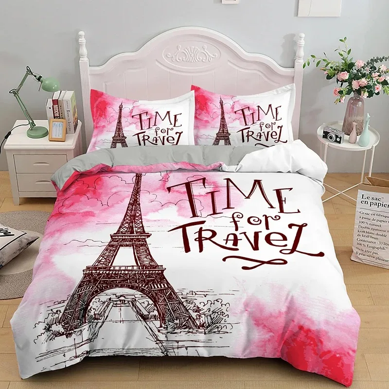 Home Textiles Paris - Menara Eiffel Paris Arsitektur Terkenal Set