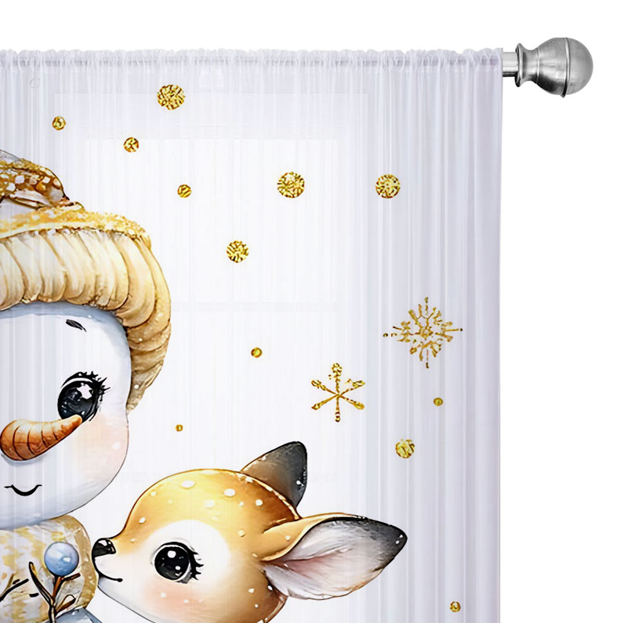 2PCS Tirai Transparan Cetak Di - Curtain Sheer Voile ulasan dan harga