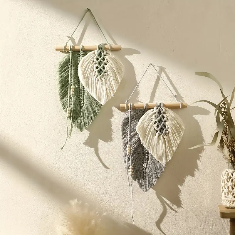 Hiasan Dinding Daun Macrame Bu - Home Textiles Discount ulasan dan harga