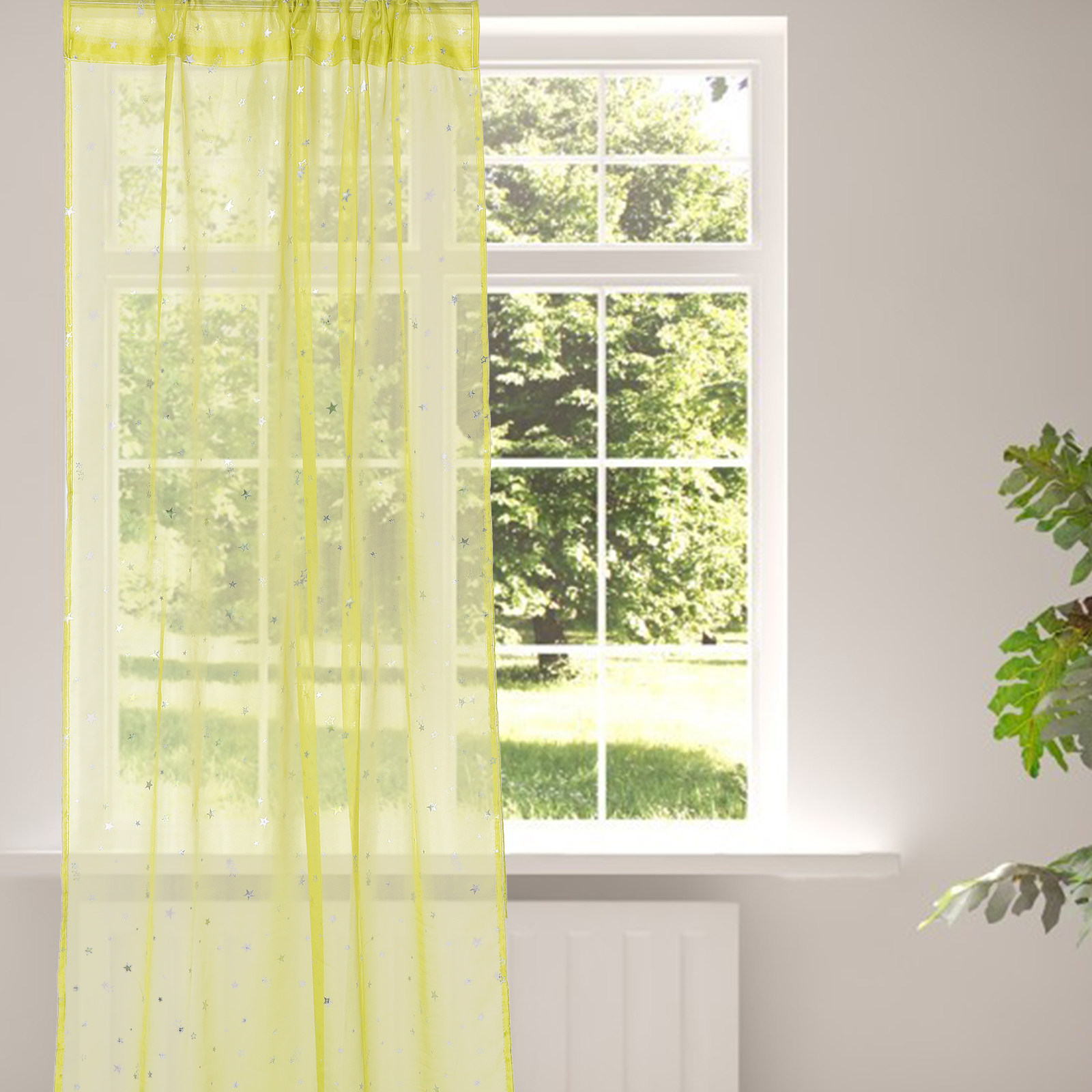 Tirai Tipis Foil Bintang Perak - Curtain Sheer Voile ulasan dan harga