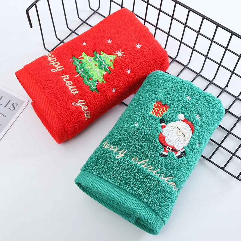 Set Kotak Hadiah Handuk Natal  - Home Textiles Face Towel ulasan dan harga