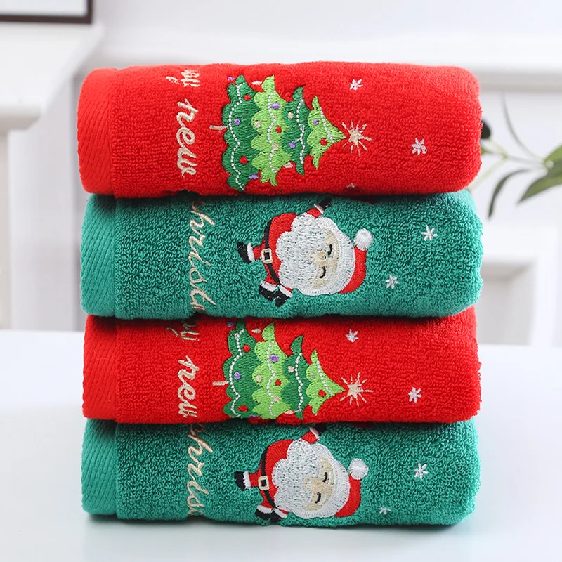 Set Kotak Hadiah Handuk Natal  - Home Textiles Face Towel ulasan dan harga