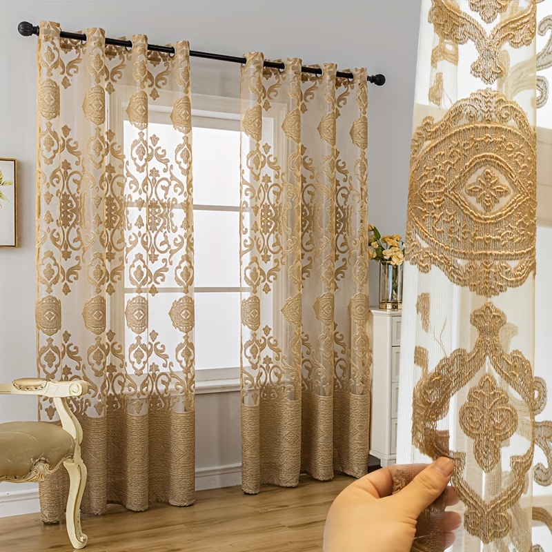 1 Buah Tirai Tipis Timbul 3D W - Curtain Sheer Voile ulasan dan harga