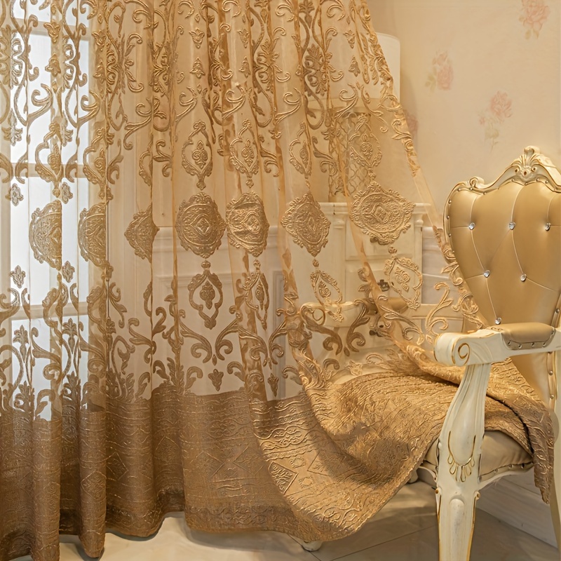 1 Buah Tirai Tipis Timbul 3D W - Curtain Sheer Voile ulasan dan harga