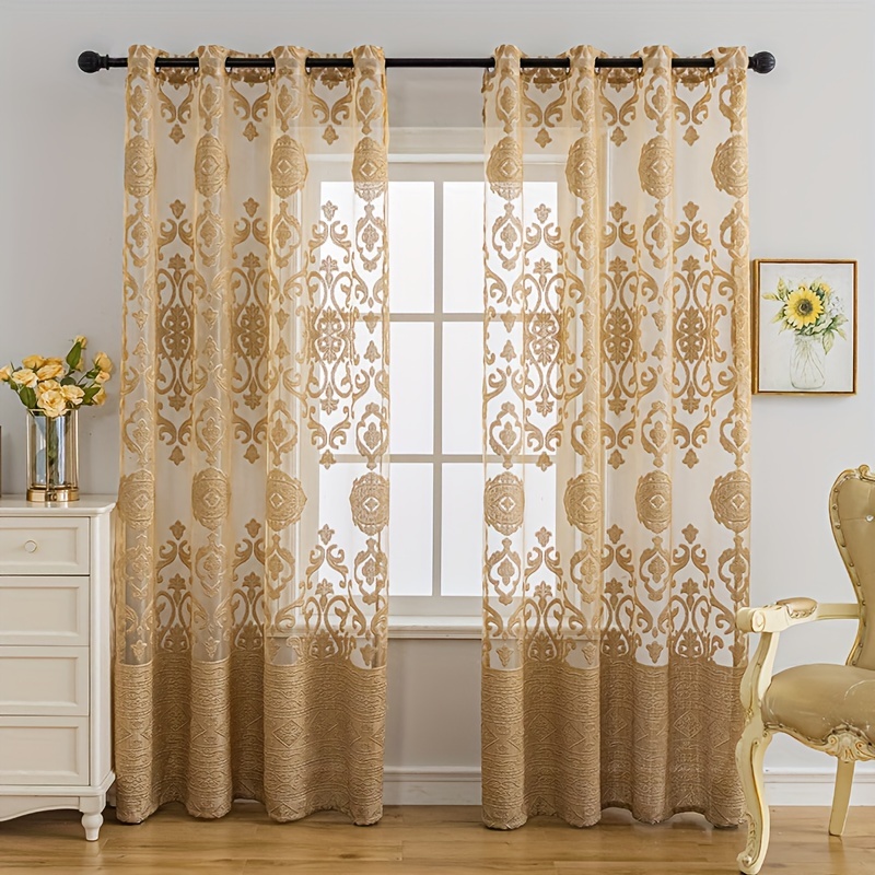 1 Buah Tirai Tipis Timbul 3D W - Curtain Sheer Voile ulasan dan harga