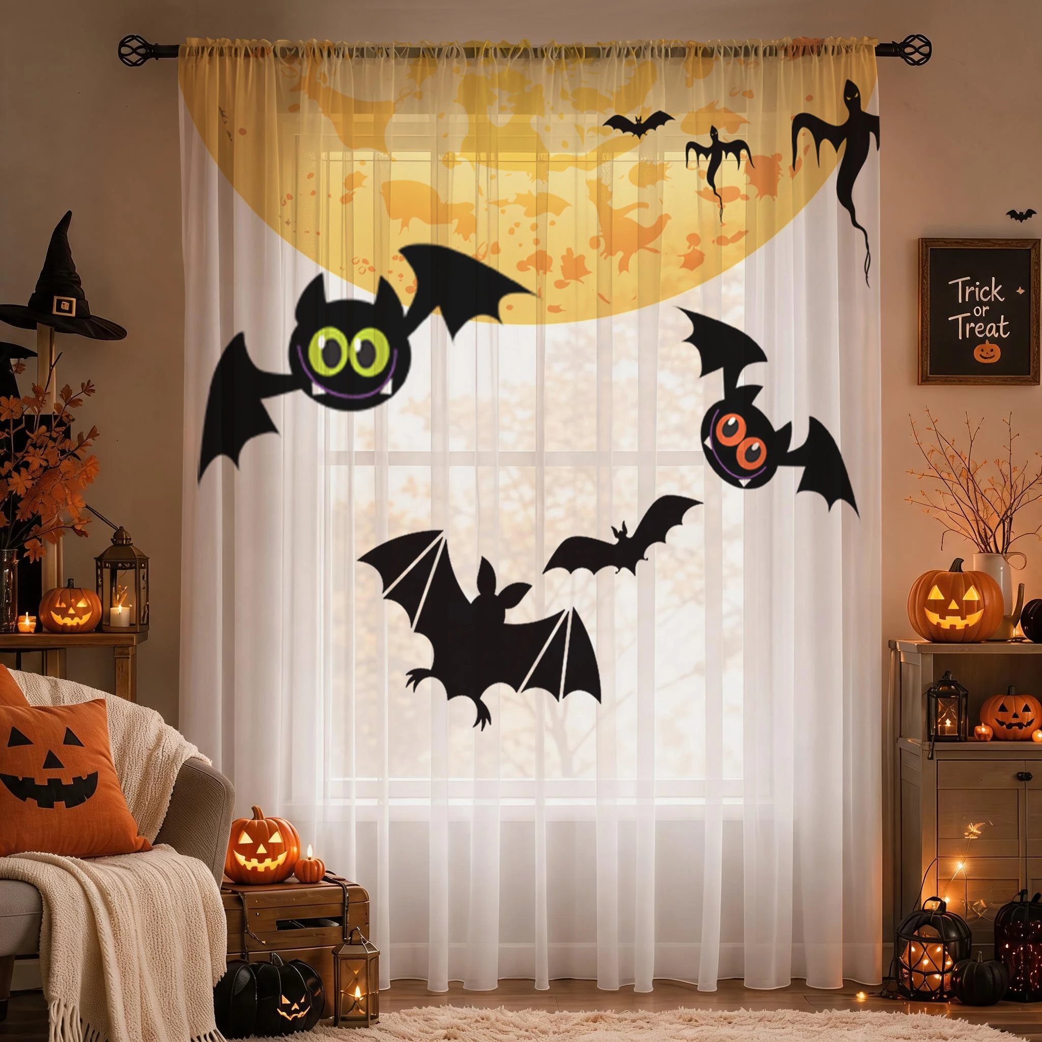 Tirai Transparan Gradien Hari  - Curtain Sheer Voile ulasan dan harga