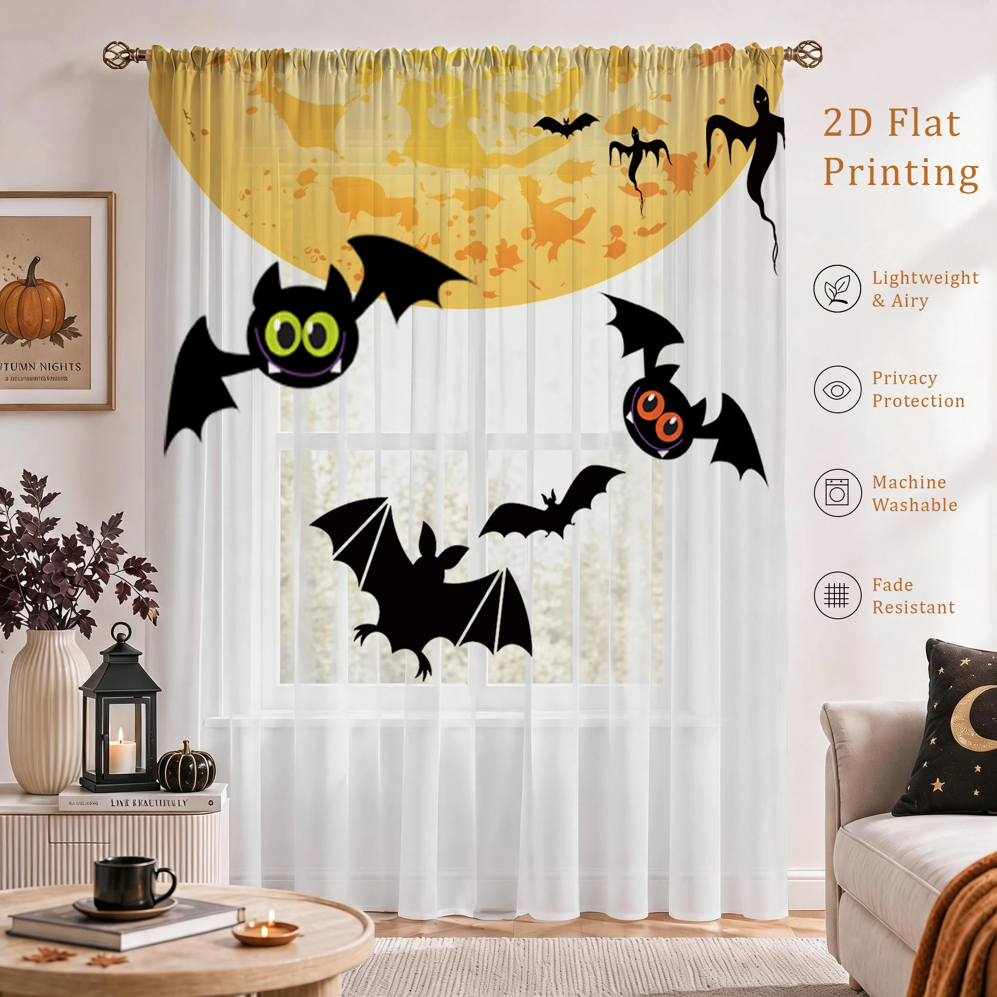 Tirai Transparan Gradien Hari  - Curtain Sheer Voile ulasan dan harga