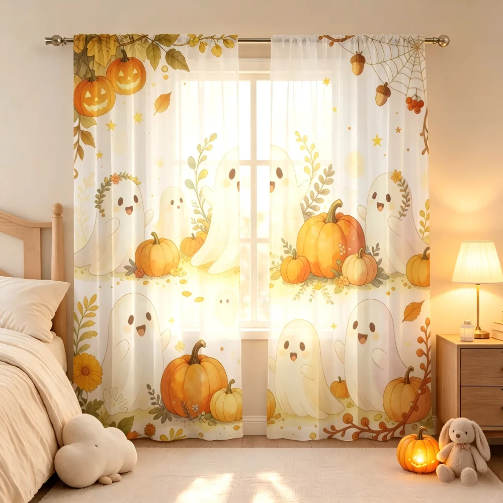 2PCS Tirai Transparan Cetak Di - Curtain Sheer Voile ulasan dan harga
